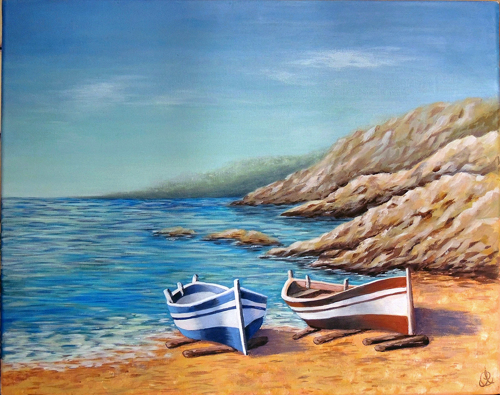 Barche - Acrilico su tela 40x50