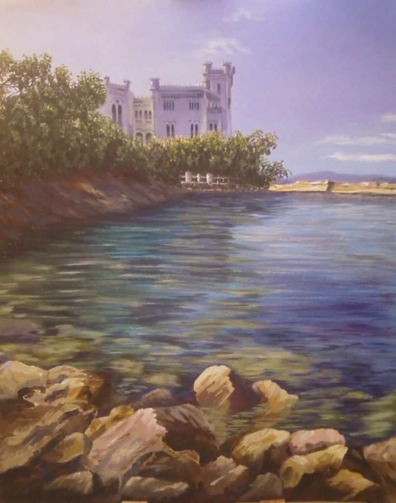 Castello di Miramare - Acrilico su tela 30x40